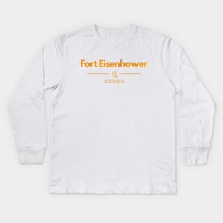 Fort Eisenhower, GA Kids Long Sleeve T-Shirt